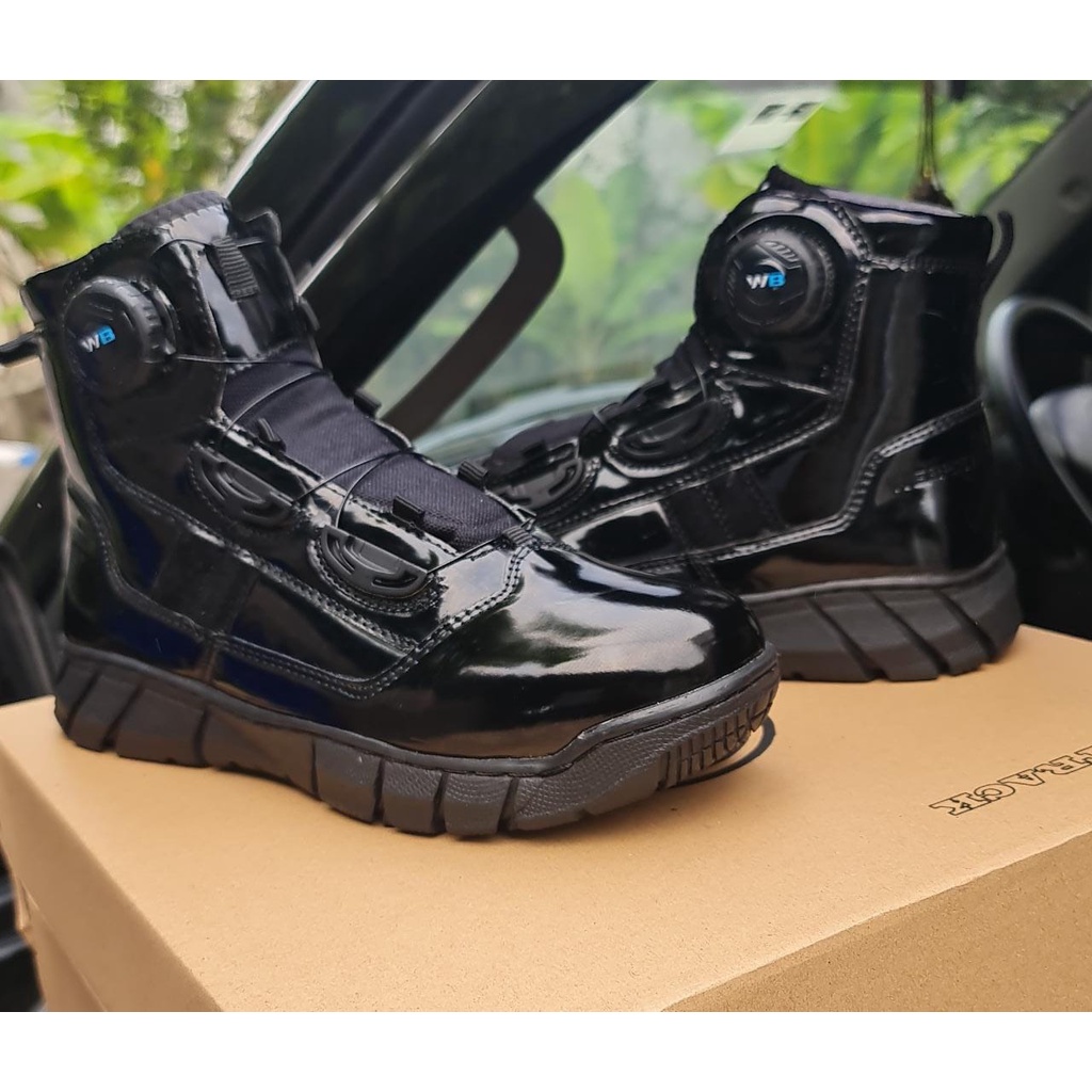 sepatu Pdh midtrack kilap WB tali putar