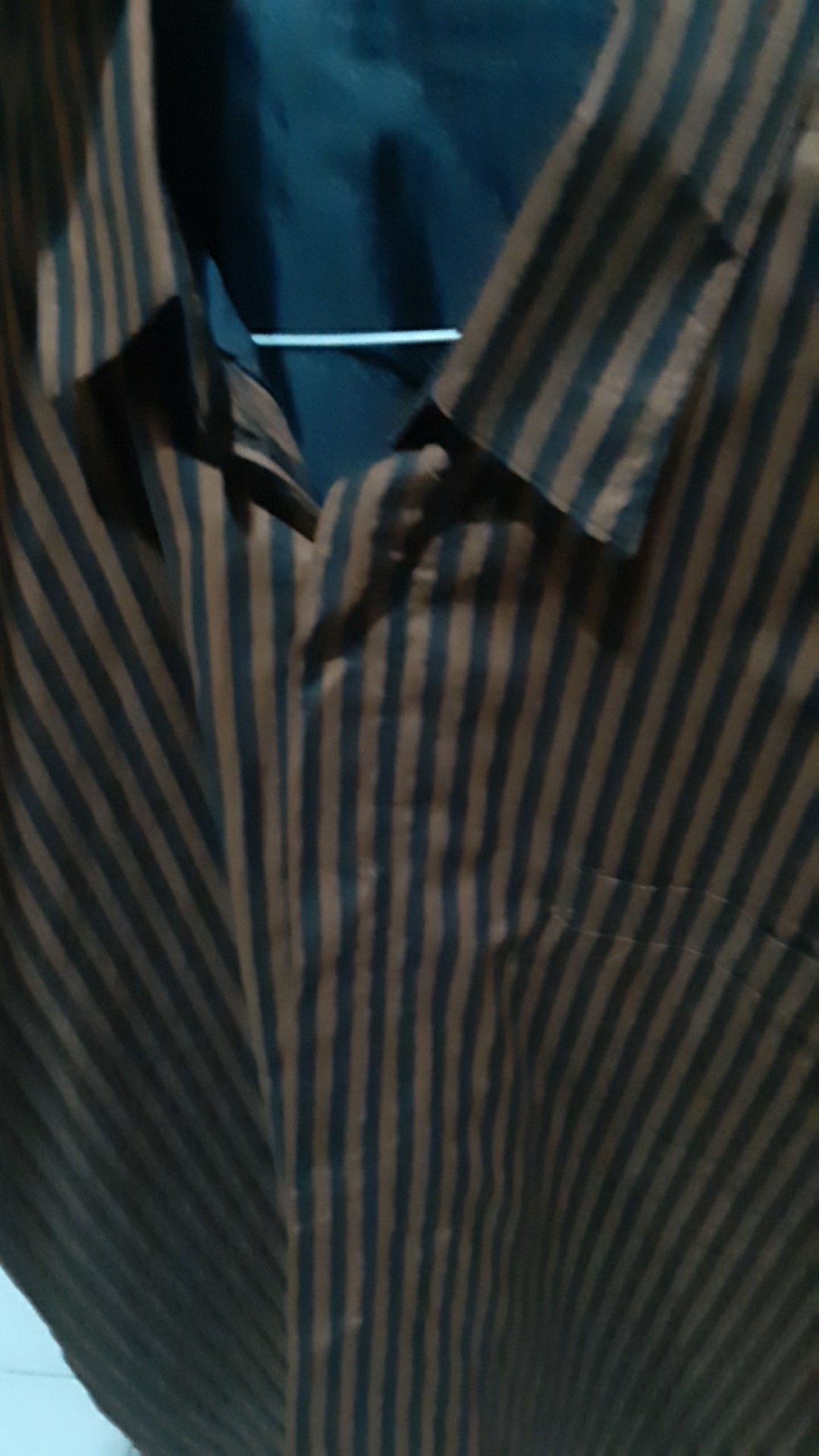 Lurik Coklat Pendek Kemeja Batik Pria Full Furing Bahan Katun Halus Primisima