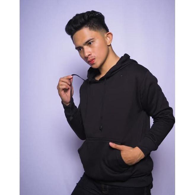 03Oh Jaket Sweater Hoodie Jumper Hitam / Black Polos Unisex - M H6Lv
