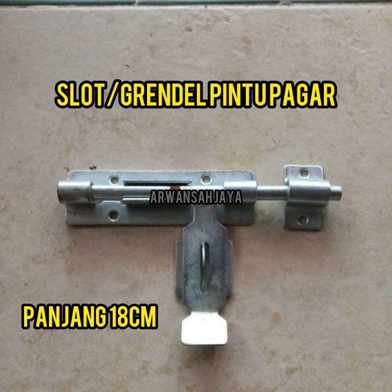 SLOT/GRENDEL PINTU PAGAR BESI/KAYU