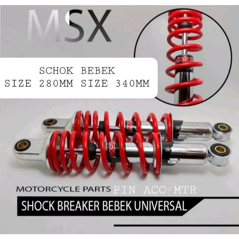 Shock Breakers Uk 280 &amp; 340 Shock Non Tabung Msx Racing Universal Untuk Semua Motor Bebek