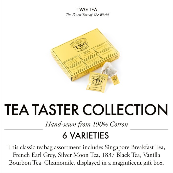 

TEH-DAUN- TWG TEA ǀ TEA TASTER COLLECTION, COTTON TEABAG -DAUN-TEH.