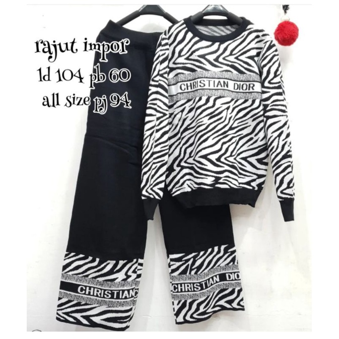 ONE SET DIOR RAJUT IMPORT PREMIUM / SETELAN RAJUT IMPORT