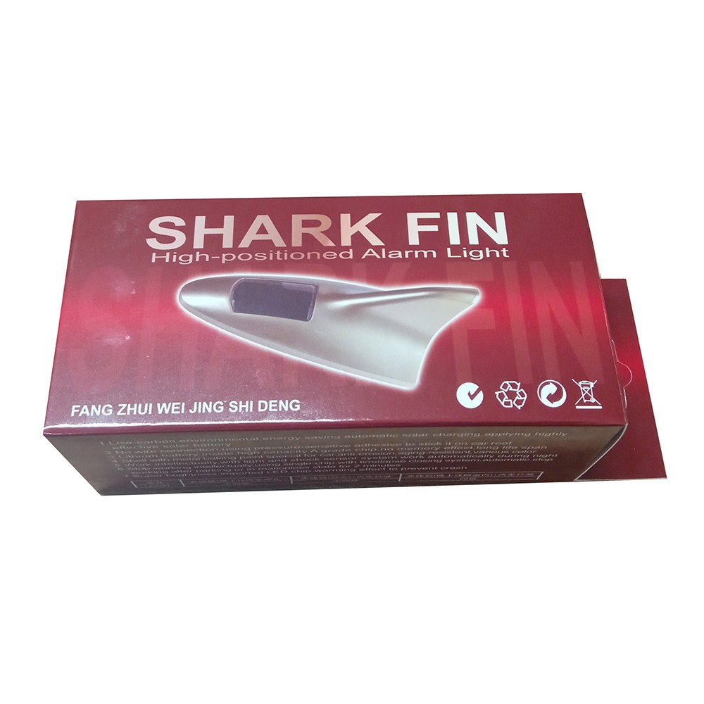 VigoAcme Shark Fin Lampu Solar Mobil Bentuk Sirip Hiu 8 LED - FZWJSD - Black