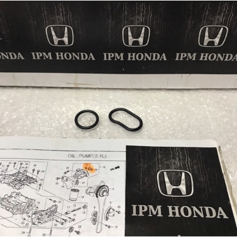 15312 R40 - 91326 PL5 Seal Sil Oring Karet Pompa Rumah Filter Oli Oil Honda CRV GEN 4 RM3 2400cc 2.4 2013-2017 Accord CP2 2008-2012 Odyssey RB3 2009-2013