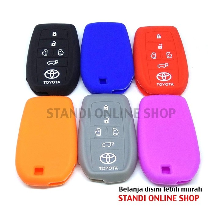 Kondom Kunci Silikon Remote Toyota All New Alphard Vellfire Abu-abu