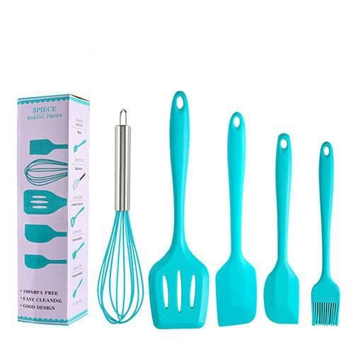 Set 5 in 1 Kitchen Tool Teflon / Peralatan Masak Serbaguna Spatula - missbejo