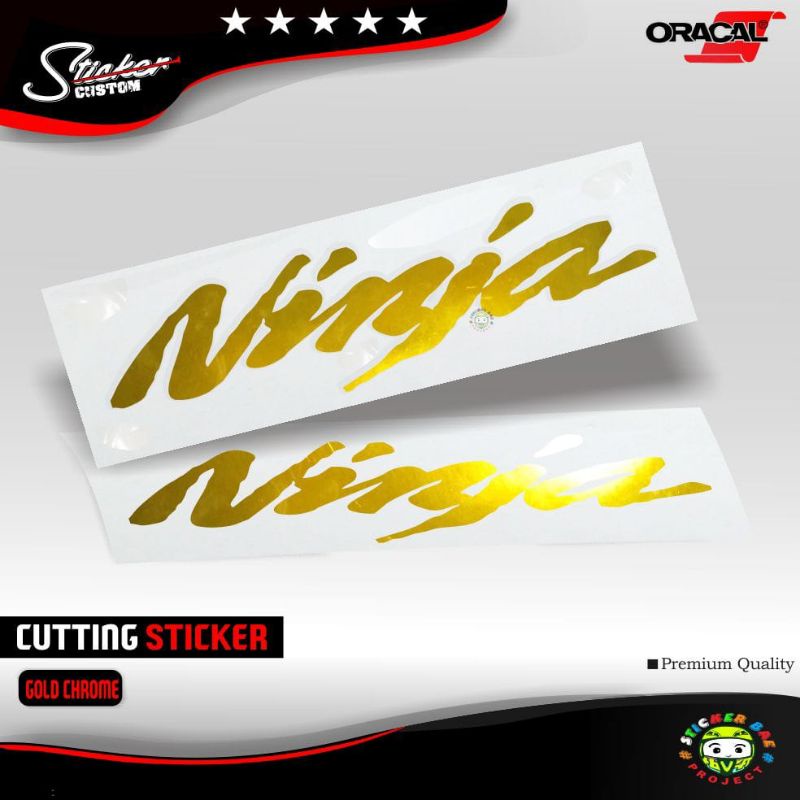 Sticker cutting ninja r rr ~ 2pcs stiker NINJA stiker motor ninja