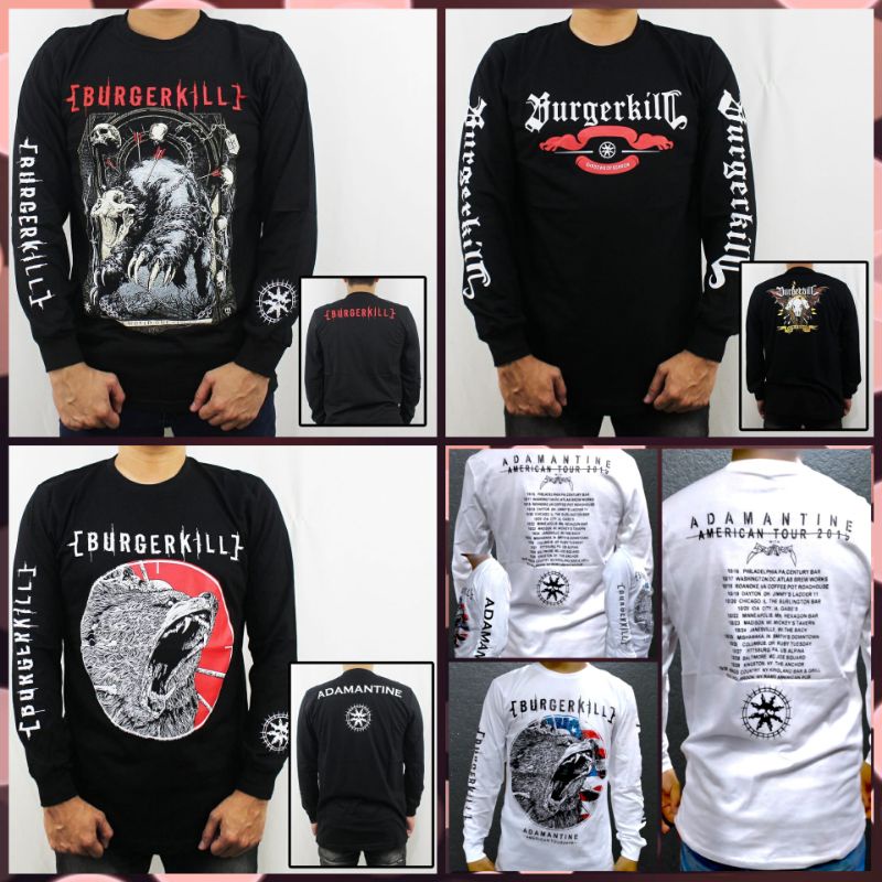 Kaos burgerkill/kaos band metal/kaos lengan panjang