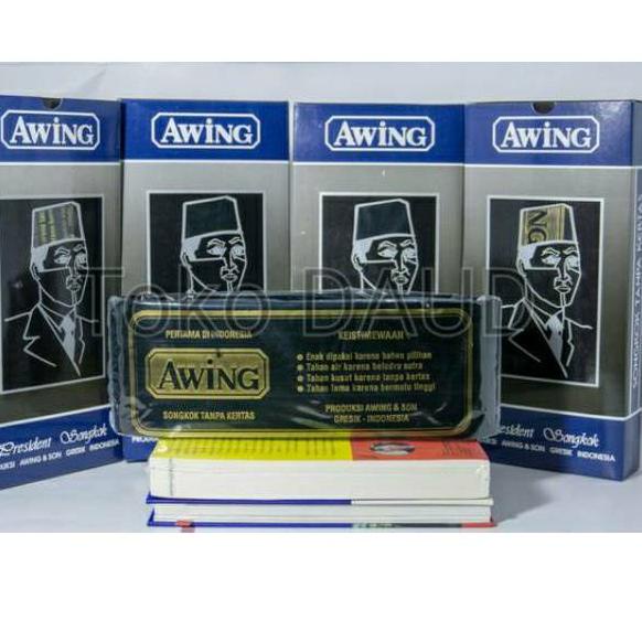 Peci Songkok AWING AC Kopiah Hitam Original 100% Agen Grosir {NG.25Au22ˢ}