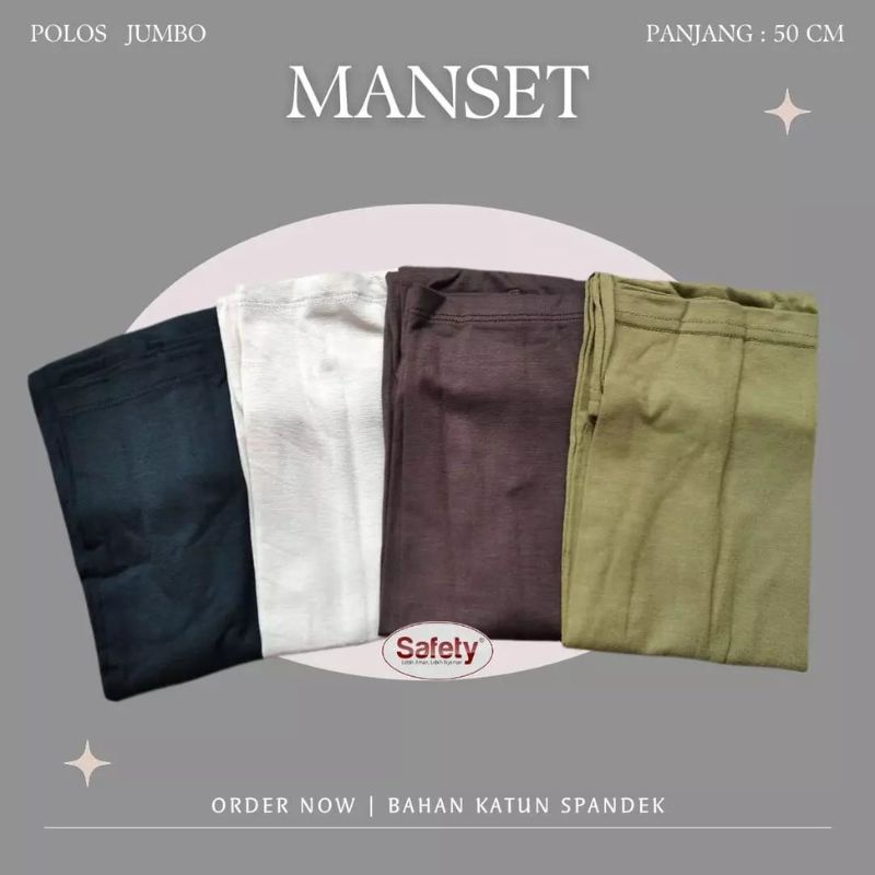 Manset Tangan Jumbo Panjang 50 cm Wanita / Pria Bahan Kaos Adem dan Nyaman