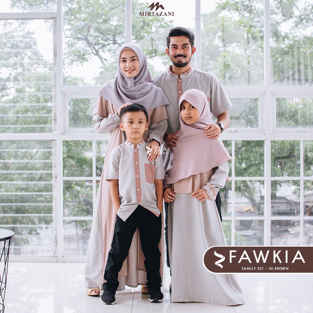 Fawkia | Baju Gamis Sarimbit Keluarga Muslim | Zea Lite x Mirtazani