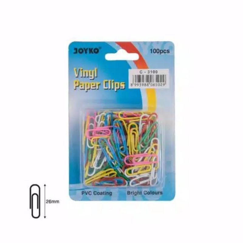 

PAPER CLIP WARNA KLIP KERTAS JOYKO C-3100 (100 PCS)