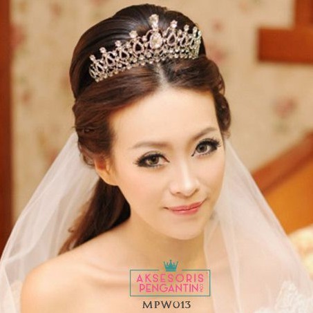 [PALING LARIS] MAHKOTA BRIDAL CROWN WEDDING AKSESORIS PENGANTIN PESTA MPW013