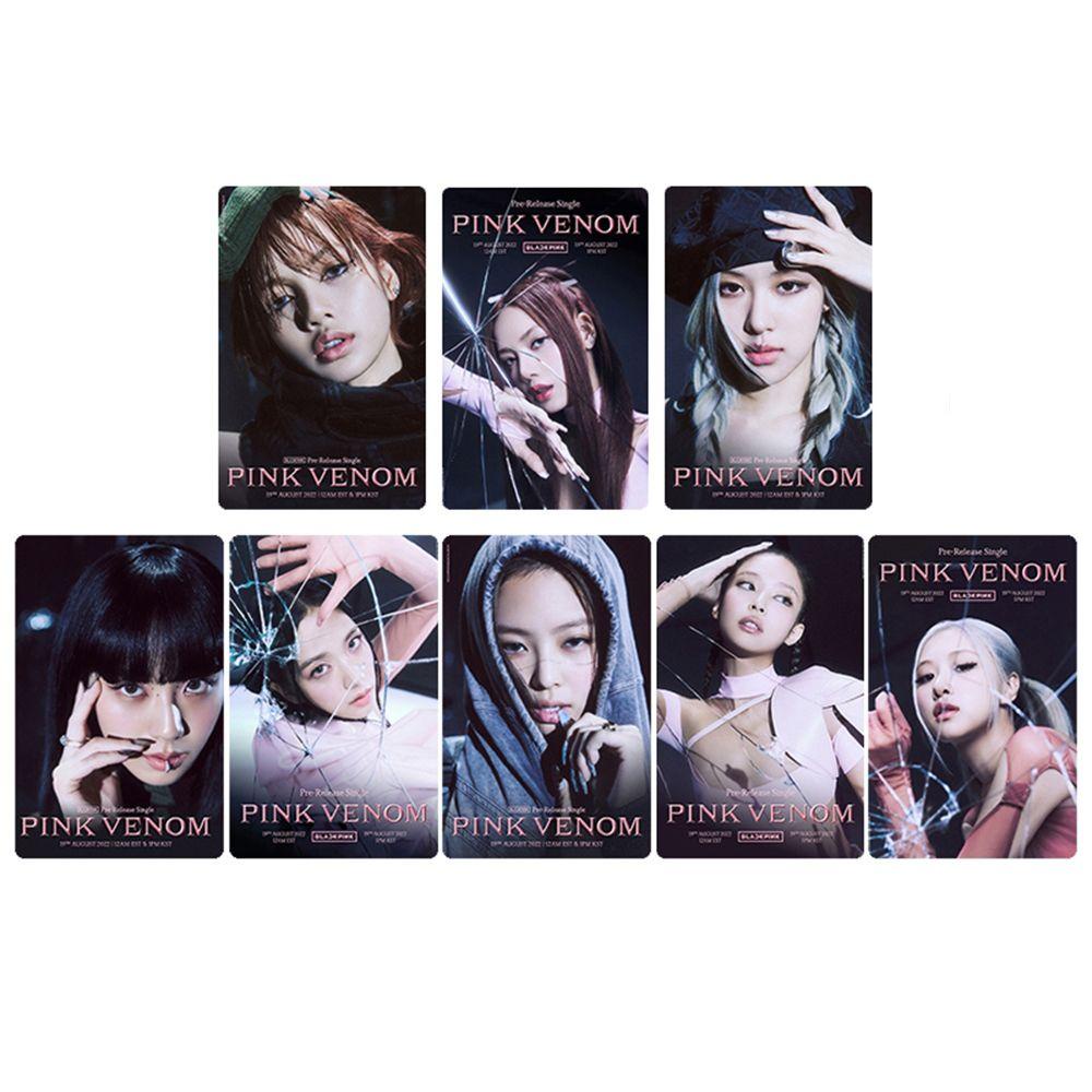 Needway  PINK VENOM Poster Ruang Tamu Kamar Tidur Fashion Kualitas Tinggi Lukisan Foto Kipas Hadiah Dekorasi Rumah Album Baru Stiker Dinding Lukisan Bergambar Self-adhesive Stickers