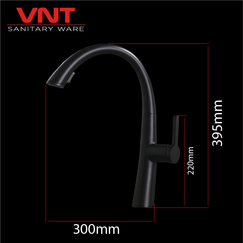 Kran Dapur Kitchen Sink Hitam Panas Dingin Black Doff Keran Shower