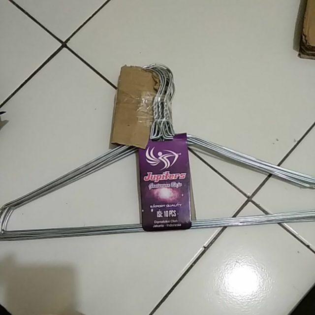 Gantungan Baju Stainless Polos (10pcs) Hanger Baju / Jemur Baju