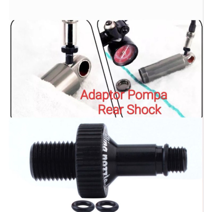 Muqzi Adaptor Pompa Rear Shock Sepeda Adapter Conversion Pump Nozzle Sokbreaker Belakang Sepeda