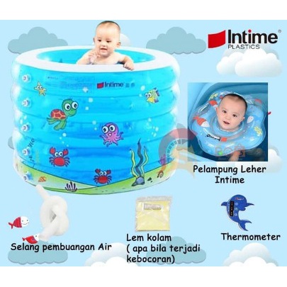 KOLAM RENANG ANAK JUMBO MURAH / KOLAM RENANG BAYI INTIME KOLAM ANAK MANDI BOLA / BABY SPA KOLAM RENANG BAYI JUMBO INTIME 4 RING POOL