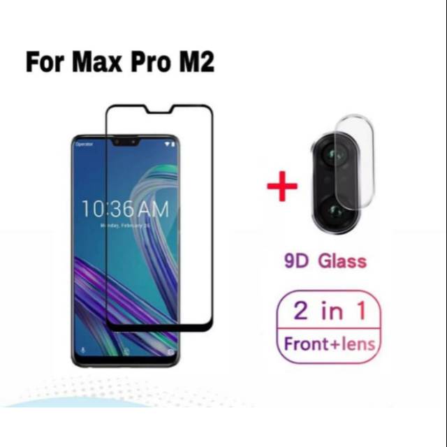 Tempered Glass Zenfone Max Pro M2 + Tempered Glass Camera