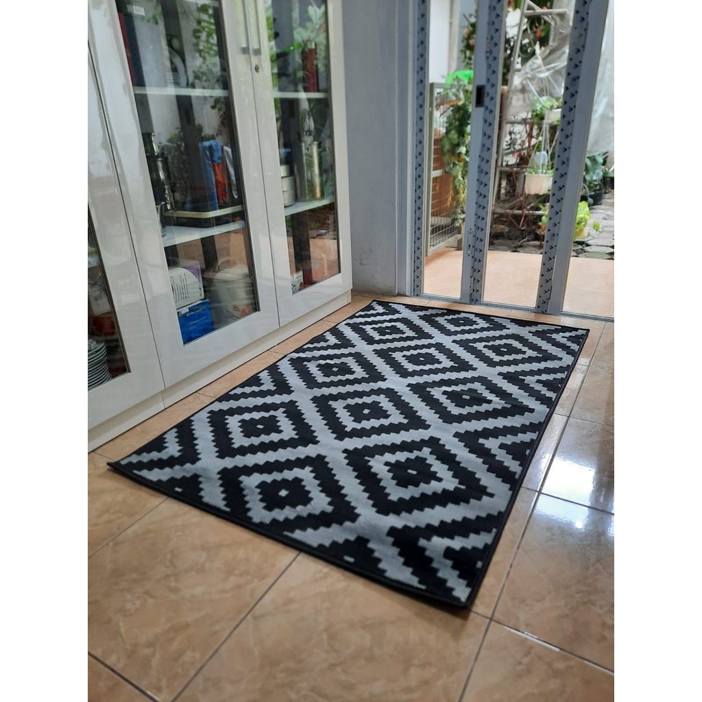 MAROC Karpet Lantai 100x150 Midnight Monokrom - MIDNIGHT 06-4