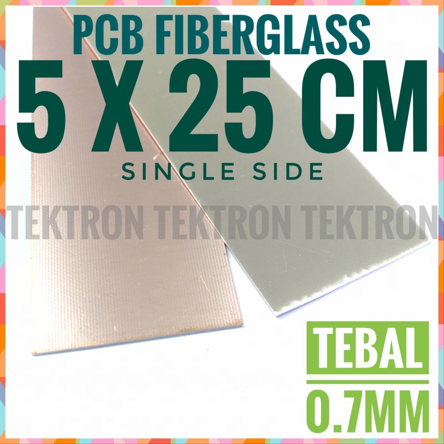 PCB Fiberglass 5x25cm tebal 0.7mm Papan Fiber Tembaga Single Layer