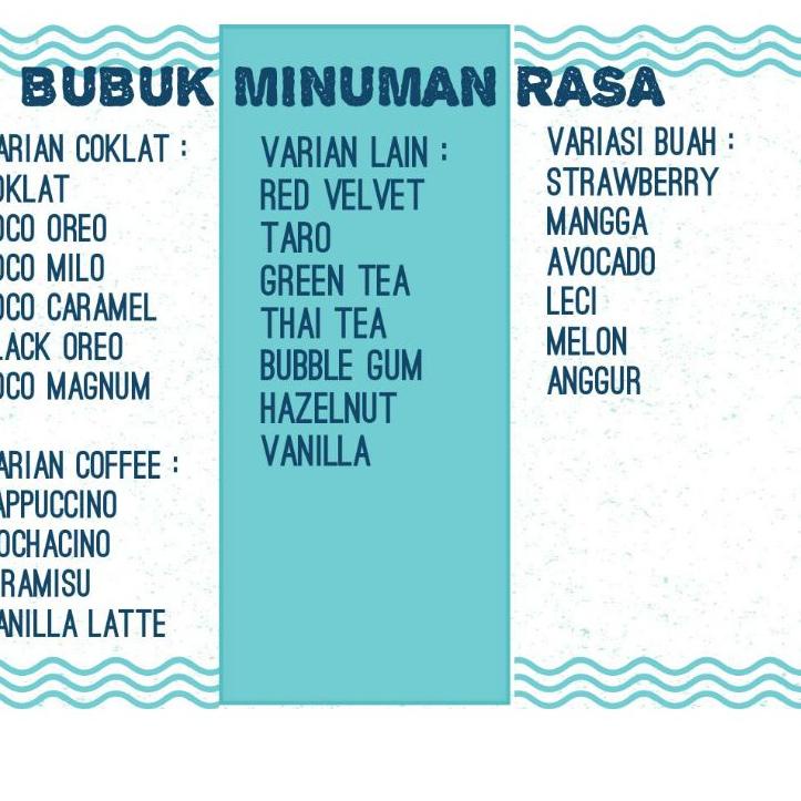 

Grosiran Murah Bubuk Minuman Rasa 500 gram / Powder Drink / Bubuk Permen Karet