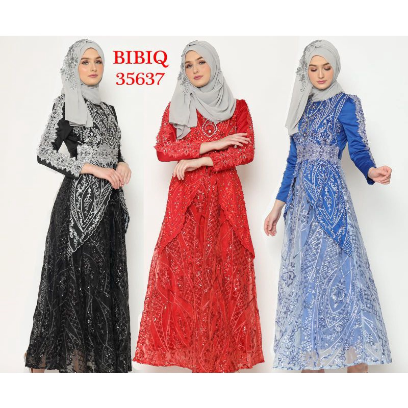 Bibiq 35637 Gamis Dress Muslim Fashion Muslim