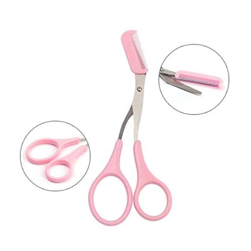 Gunting Alat Cukur Alis Perapi Pembentuk Alis Mata dengan Sisir Eyebrow Trimmer Scissor Comb