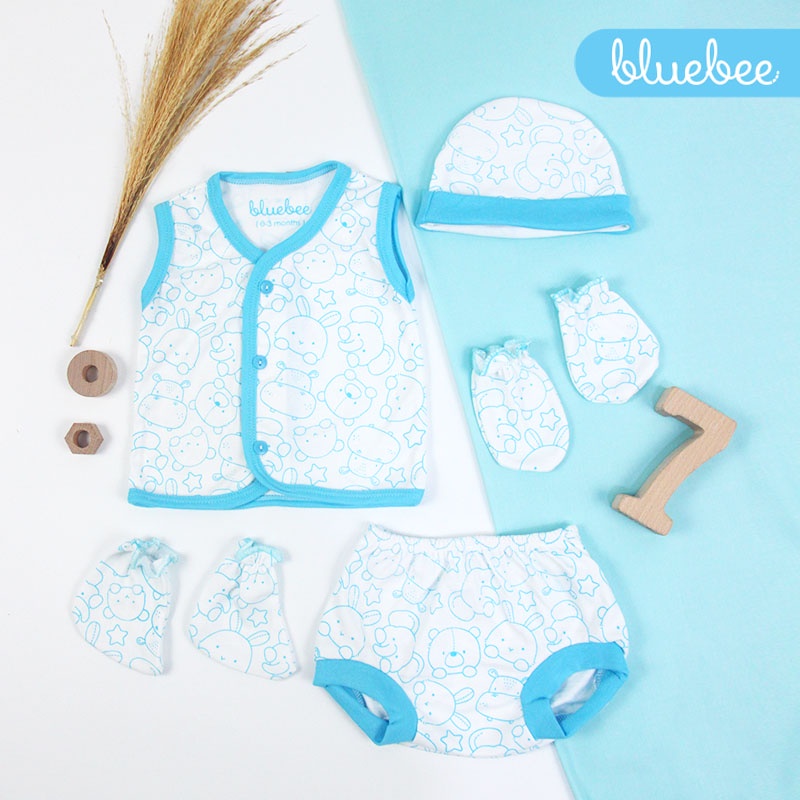 Blue Bee Setelan Bayi Singlet / Setelan Anak / Baby Set / Gift Set / Motif 22002