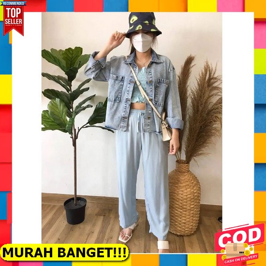 Jaket Jeans Wanita Jacket 2022 Oversize Levis Import Jins Cewek Terbaru Jens 2021 Murah Kekinian Jak