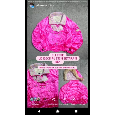 jaket Vintage Ellesse Crop Racing Authentic