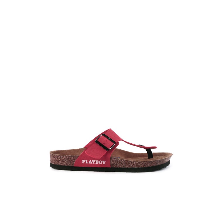 SANDAL JEPIT PLAYBOY PRIA ORIGINAL CASUAL BRANDED ASLI MERAH PL14