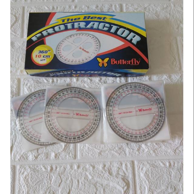 

Penggaris butterfly protractor 360 derajat
