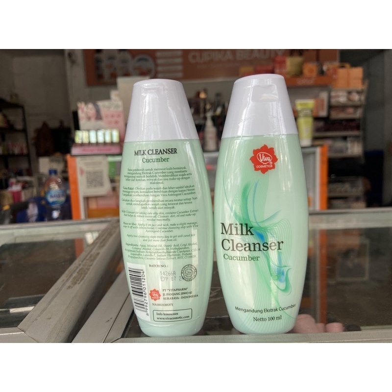 &lt;a,xx&gt; [ 100 ml ] viva milk cleanser cucumber 100 ml -- susu pembersih viva cucumber 100