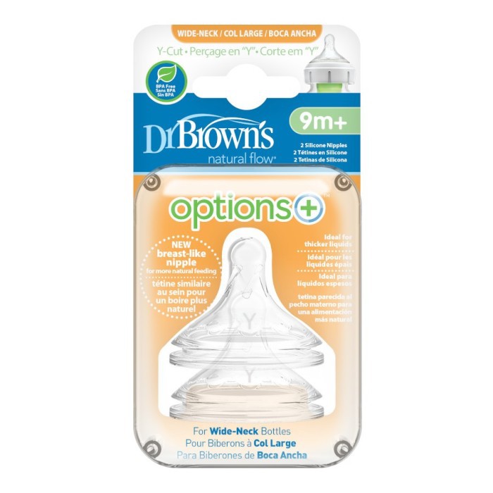 Dr Brown's Option+ Plus Silicone Wide Neck Nipple Dot