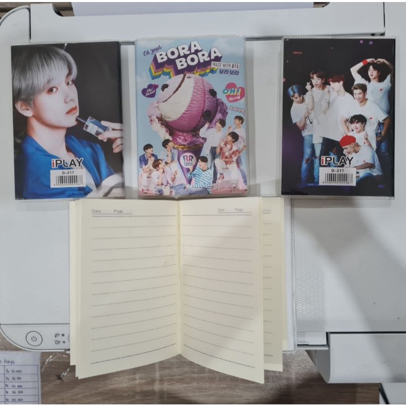 

NoteBooks Diary/buku catatan harian/BTS/Ukuran 9 x13cm /kecil /super murah/harga per pcs