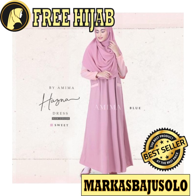 GAMIS HASNA DRESS BALOTELLI / GAMIS SYARI MURAH BRUKAT PLISKET BROKAT JUMBO ANAK