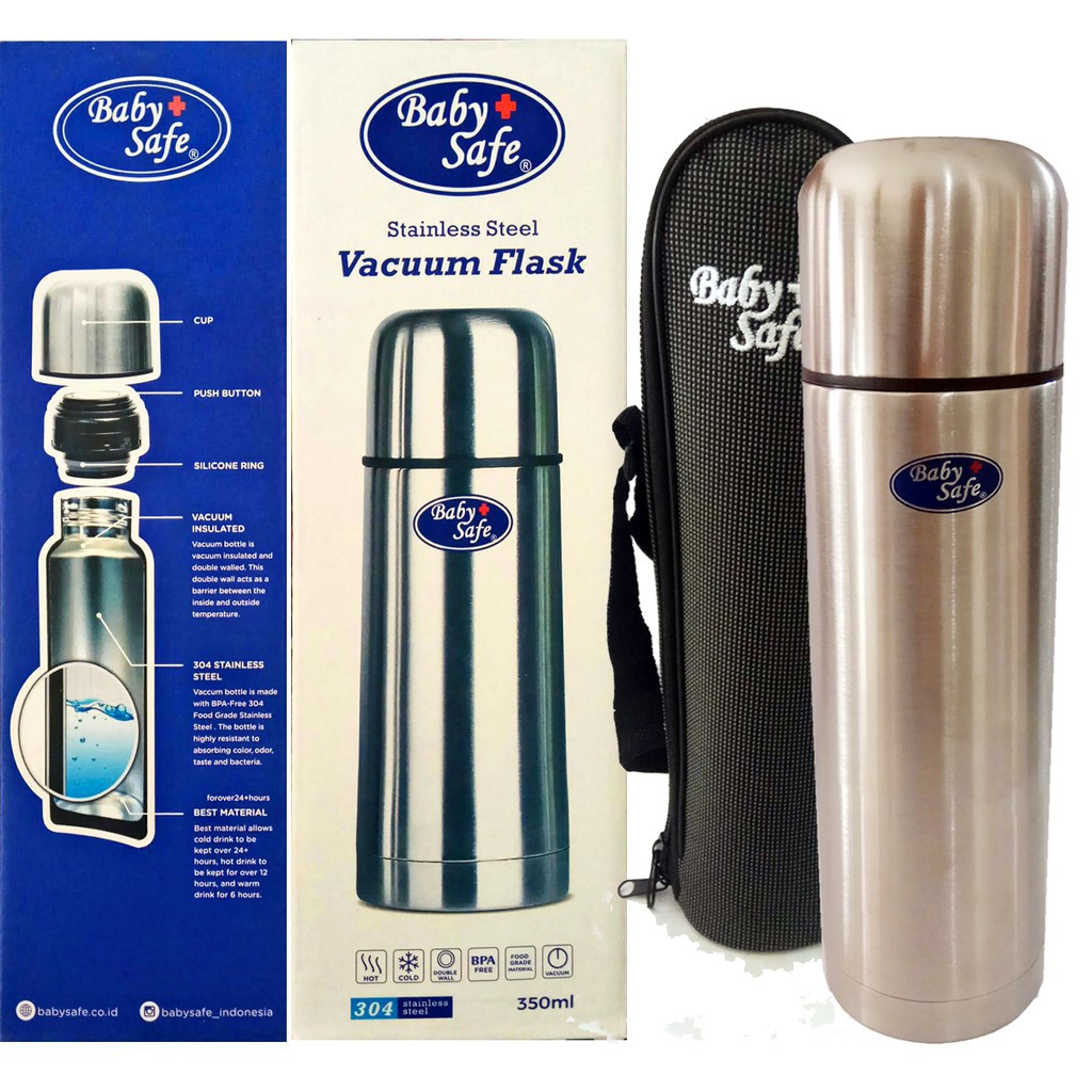 BABY SAFE - STAINLESS STEEL VACUUM FLASK (TER01 &amp; TER02) / TERMOS AIR PANAS DINGIN