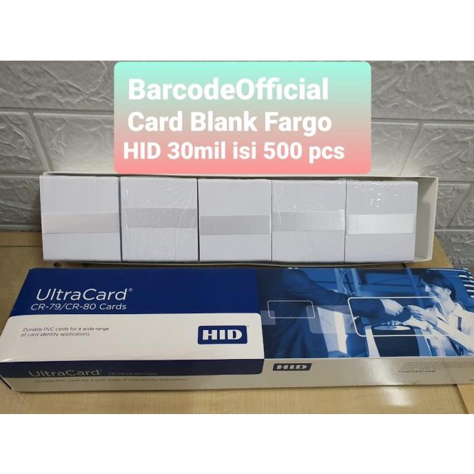 

PVC BLANK ID CARD 500 PCS FARGO HID 30MIL