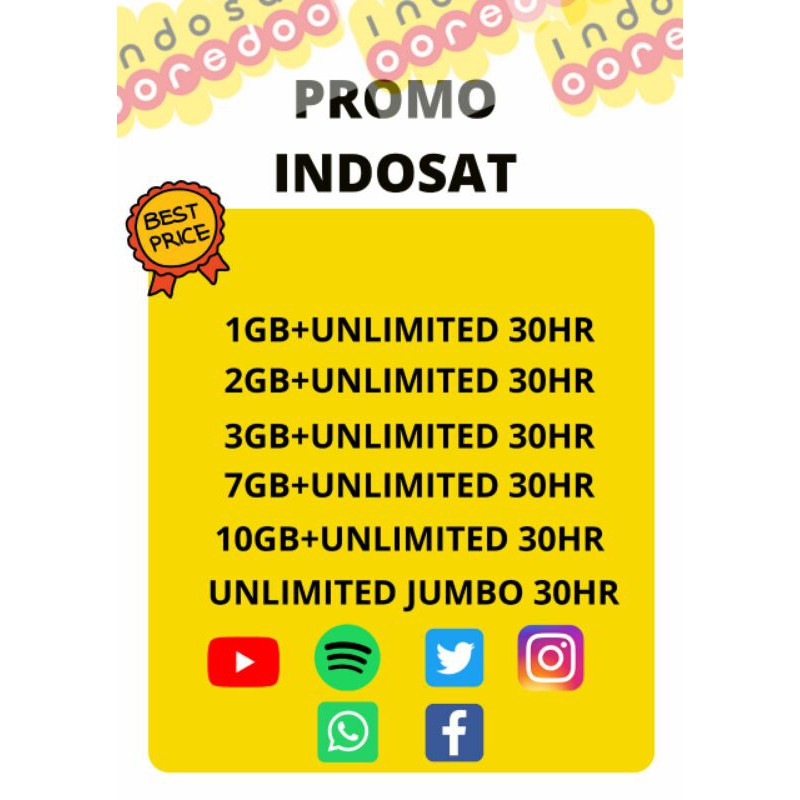 KOUTA INDOSAT IM3 UNLIMITED APPS YOUTUBE DLL 30HR