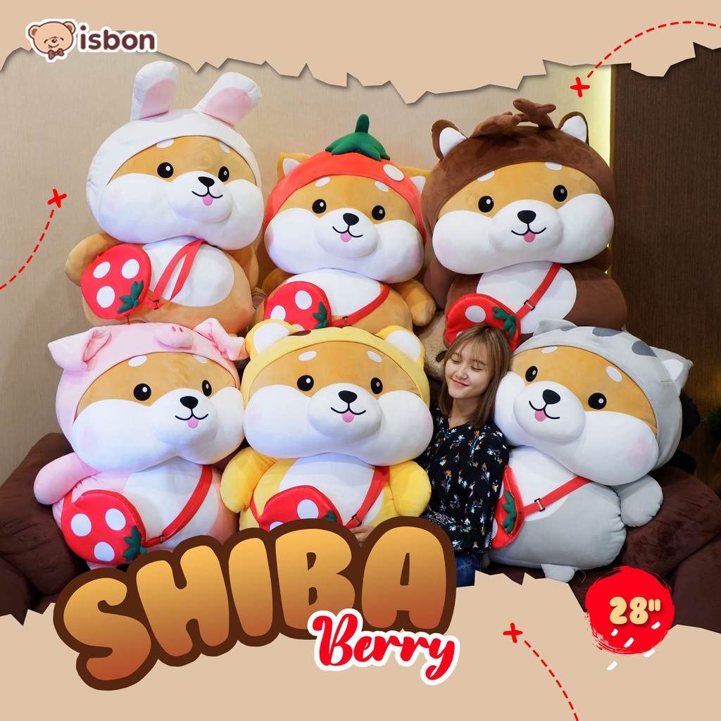 Boneka Anjing Shiba Jumbo With Hoodie Lucu Ekpresi Wajah Lucu Cocok Untuk Hadiah By Istana Boneka