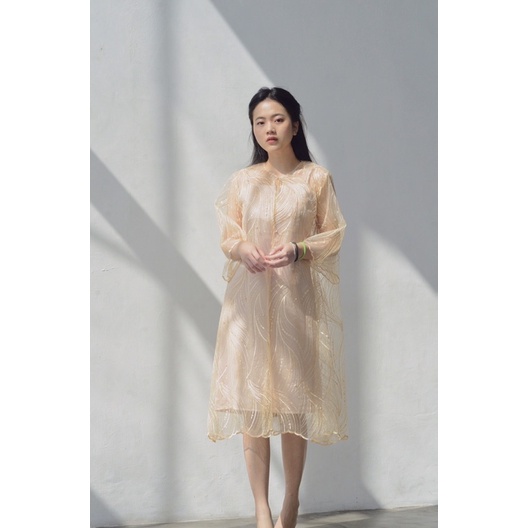 Selim Label Mora Dress Semi Kebaya Dress Midi Dress Brokat Dress