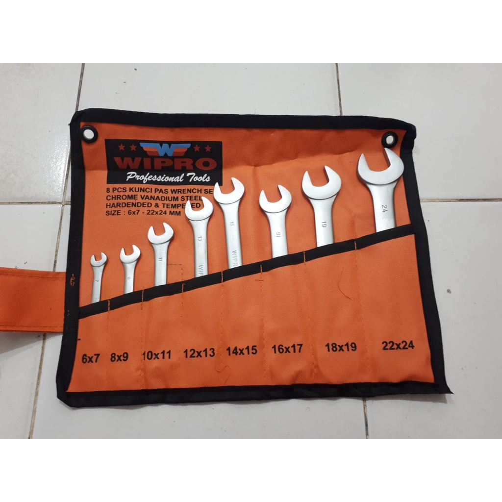 WIPRO Tool Set 8 pcs Kunci Pas Set Wipro Satin 8pcs Kunci Pas 6 - 24