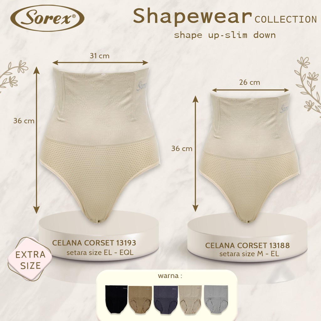 Celana Corset Wanita Pelangsing Sorex Extrasize Shapewear 13193