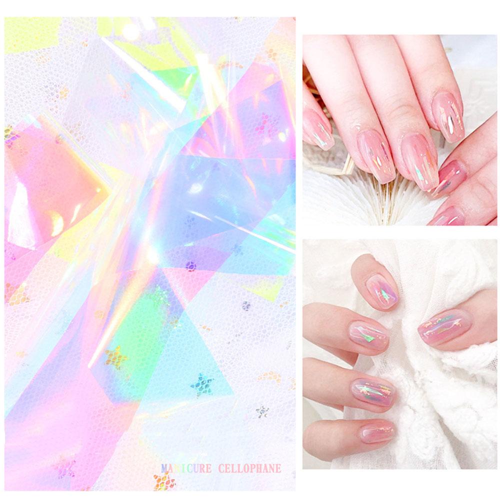 AUGUSTINA Agustin 3D Dekorasi Nail Art Shinning Decal Manicure Tools Kertas Foil Kuku