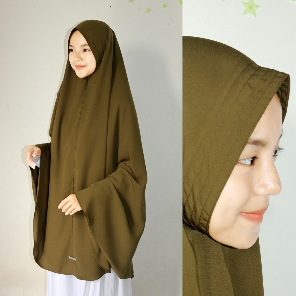 Long Khimar XXL Soft Pad Woolpeach Lux By Yufina