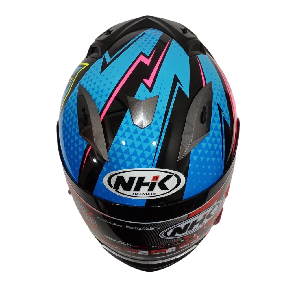 HELM FULL FACE NHK MOTIF RACE PRO FLASH BLACK PINK GLOSSY