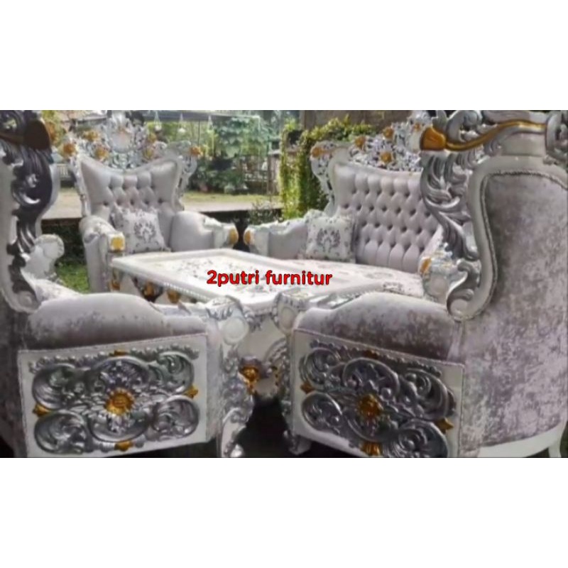 kursi tamu mewah dk 3211+meja kaca