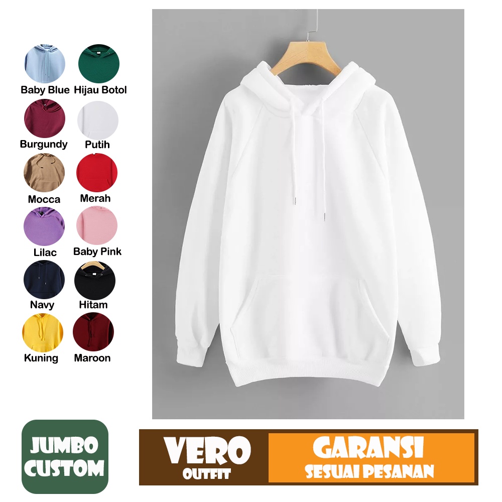 SWEATER SWEETER SWITER HOODIE PRIA WANITA OVERSIZE OVERSIZED XL XXL LD 140 HITAM POLOS COUPLE CUSTOM